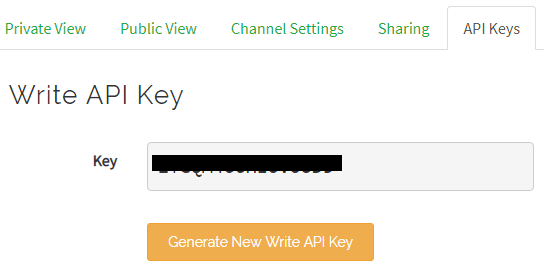 ThingSpeak API Key for Weather Station
