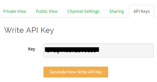 API Key of ThingSpeak for Raspberry Pi Weather Station