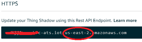 Access Link of AWS Thing for ESP8266
