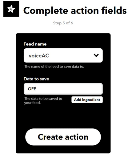 IFTTT Action Field