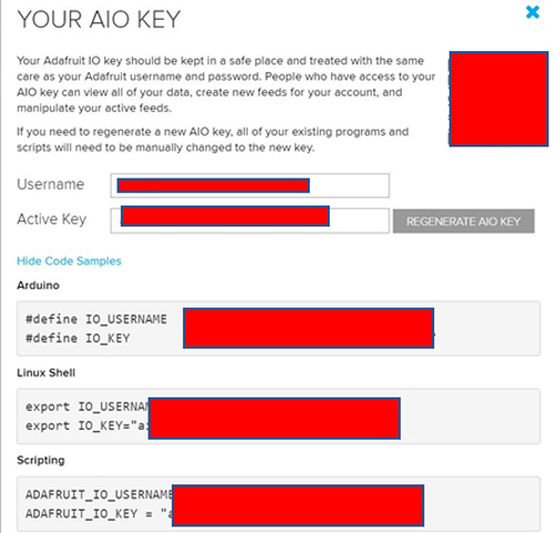Adafruit AIO Key