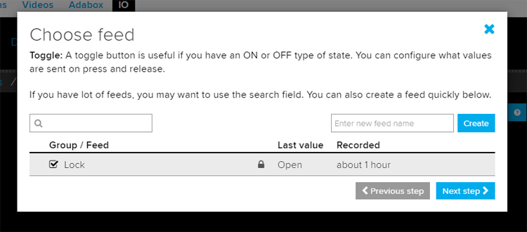 Adafruit IO Setup for Wi-Fi Door Lock