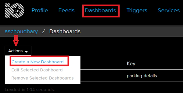 Adafruit IO Dashboard