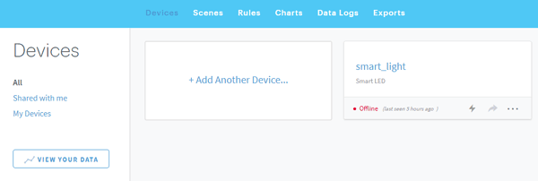 Add Device in ARTIK Cloud for LED Control using Raspberry Pi