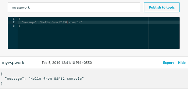 Amazon AWS IoT Thing in Action