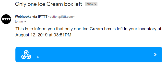 Applet of Icecream box for IoT Inventory Management System