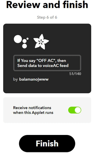 IFTTT Applet