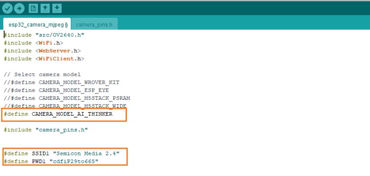 Arduino Code for Programming ESP32CAM