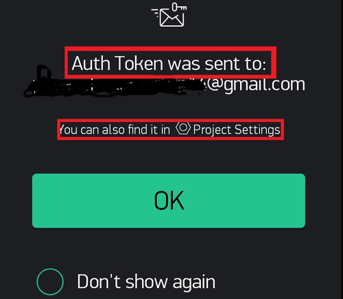 Auth Token in Blynk App