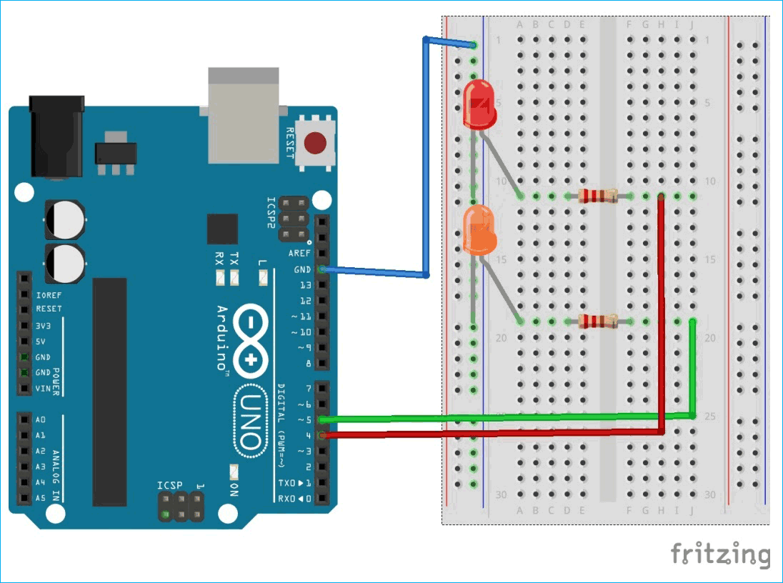 Circuit Diagram for Controlling Arduino remotely over the Internet using Blynk App