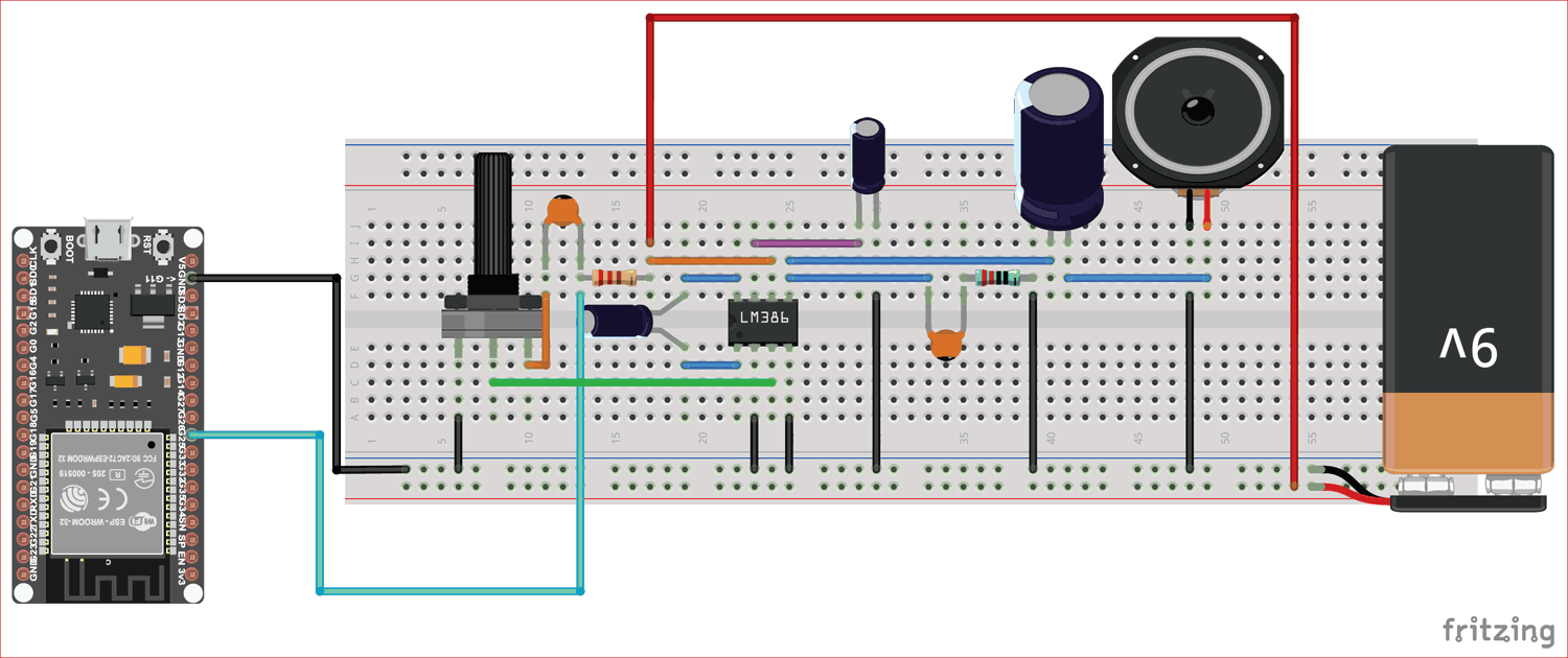ESP32 Text To Speech Converter Project Circuit Diagram