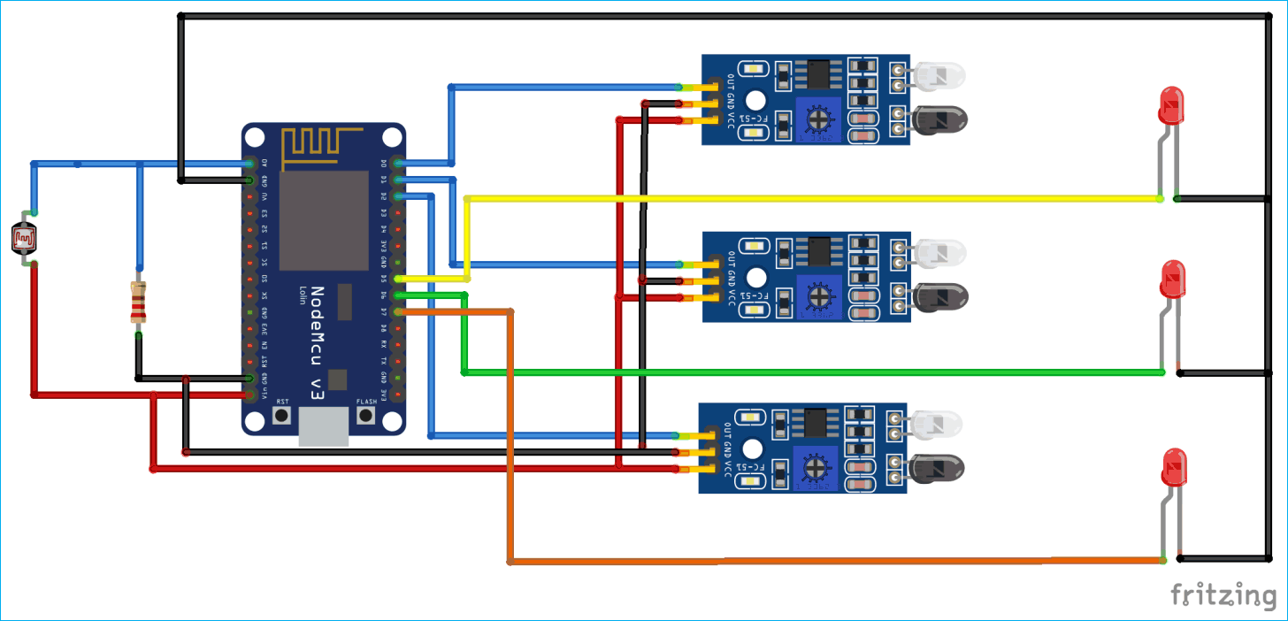 Circuit Diagram for IoT based Smart Street Light