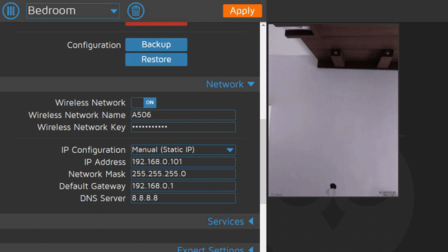 Configure Bedroom outside the Local Network