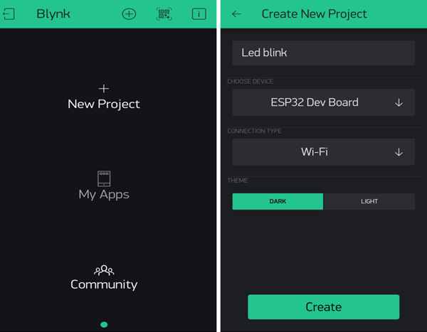 Configuring Blynk App for ESP32