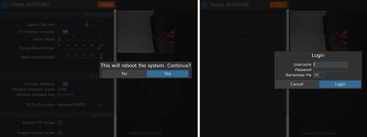 Configuring and adding the users to MotionEyeOS IP Camera