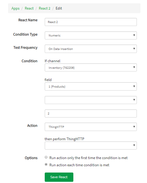 Applet and React For ThingSpeak Web Page
