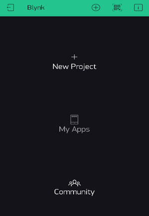 Create New Project on Blynk App