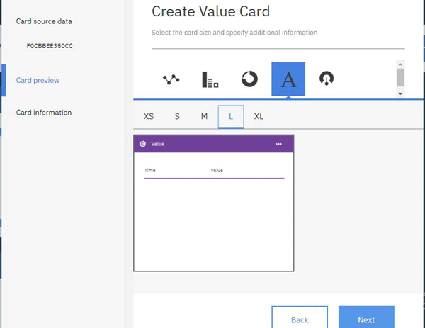Created Value Card for IBM Watson