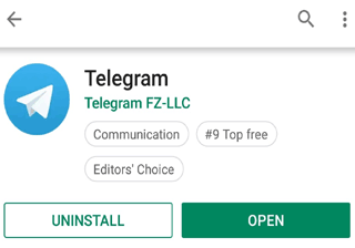Download Telegram from Play Store