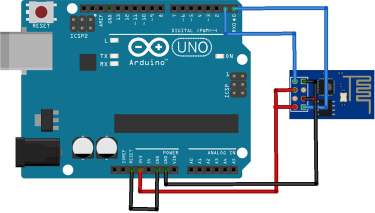 ESP-01 with Arduino Uno