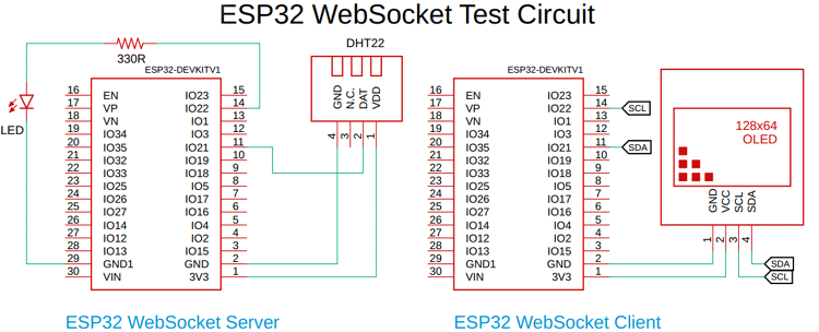 ESP32 WebSocket Circuit Diagram
