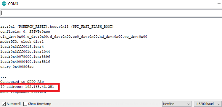 ESP32 OTA Webupdater IP Address