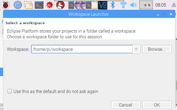 Eclipse Workspace Stored in Raspberry Pi