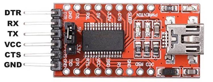 FTDI Module Pinout