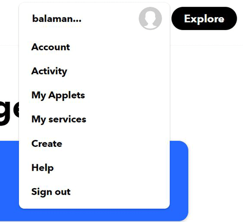 Create IfTTT Account