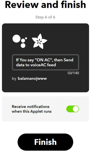 IFTTT for Voice AC Control