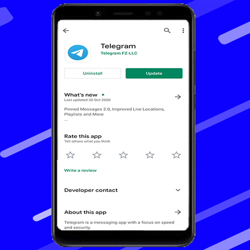 Install Telegram from Play Store
