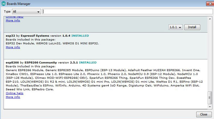 Installing ESP32 Board In Arduino IDE