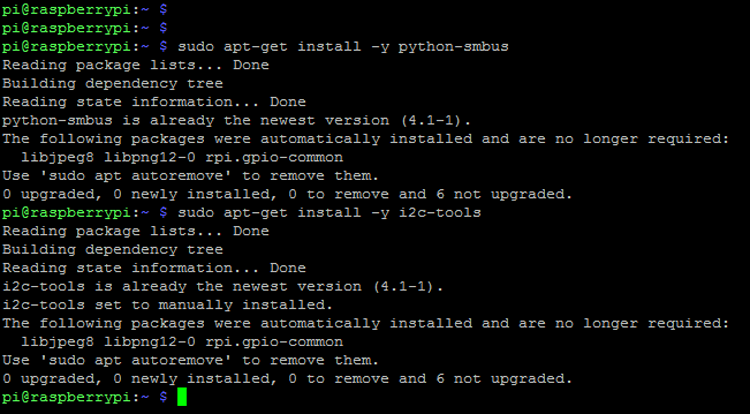Installig I2C Package