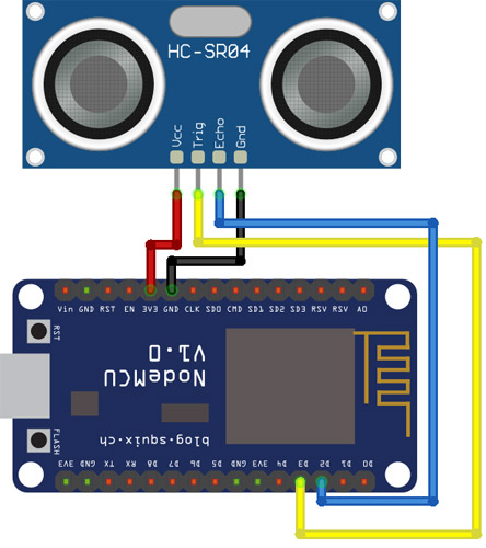 IoT Water Level indicator Circuit Diagram