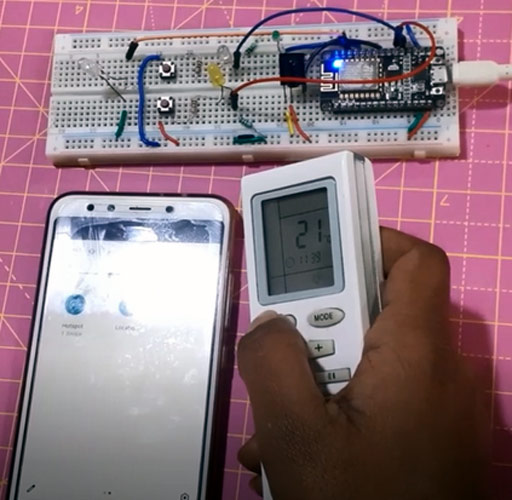 IoT Based Universal AC Remote Working