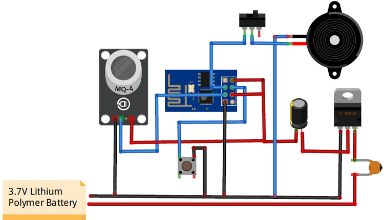 LPG Leakage Detector Circuit Diagram