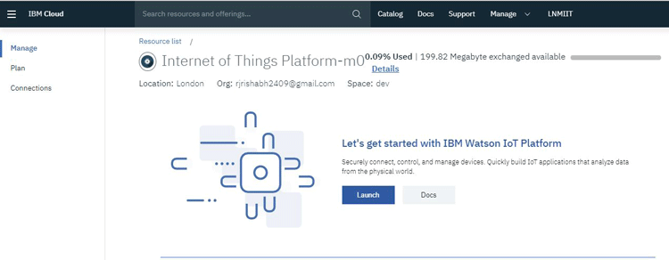 Launch IoT Resources with IBM Watson