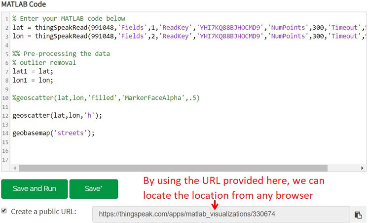 MatLab Thingspeak Visualization Code