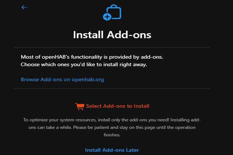 Install OpenHAB Add-ons