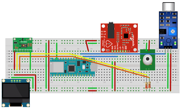 Remote Patient Monitoring System Circuit Diagram