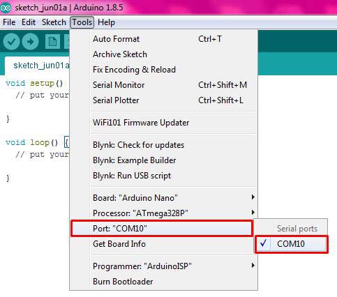 Setting Port in Arduino IDE for Interfacing GPS with NodeMCU