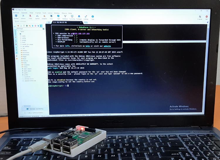 Setting up Raspberry Pi for Headless Start without a Monitor