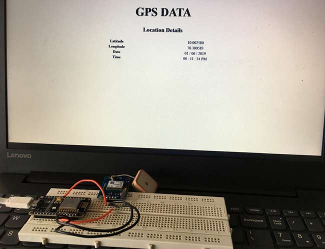 Testing GPS Module with NodeMCU ESP8266