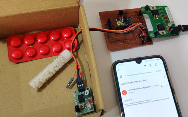 Testing IOT based Medicine Reminder System with Email Alert