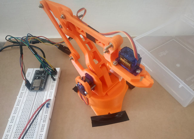 Testing IoT based Robotic Arm Project