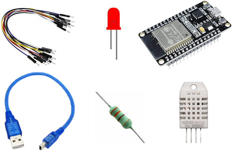 ESP32 based WebSocket Server Components