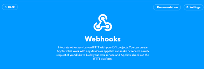 Webhooks Web Page for Documentation