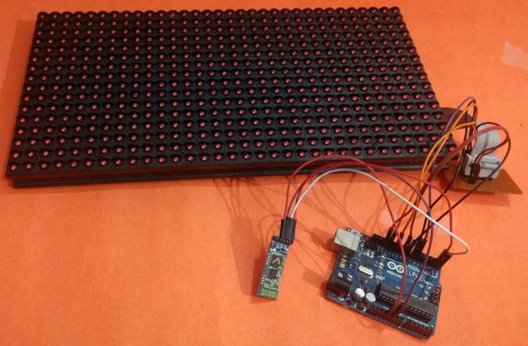 Wireless Notice board using Bluetooth and Arduino