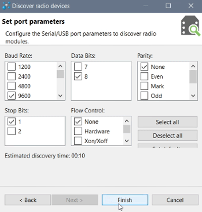 Xbee Module Port Parameters
