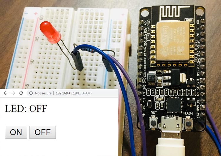 ESP8266 based Webserver to Control LED from Webpage